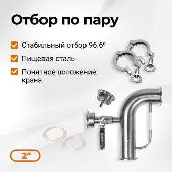 Узел отбора по пару на 2 дюйма